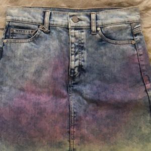 Zadig and Voltaire denim acid washed skirt.